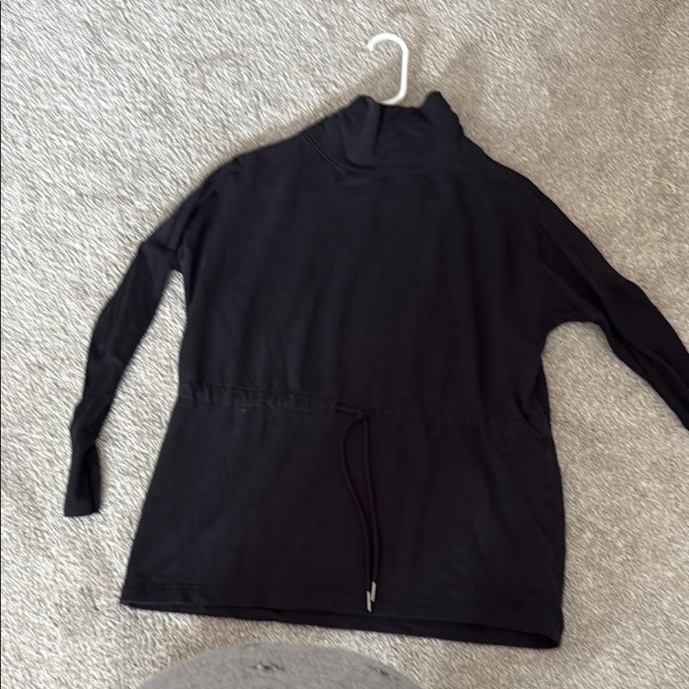 Athleta Black Turtleneck Sweater Classic Knit